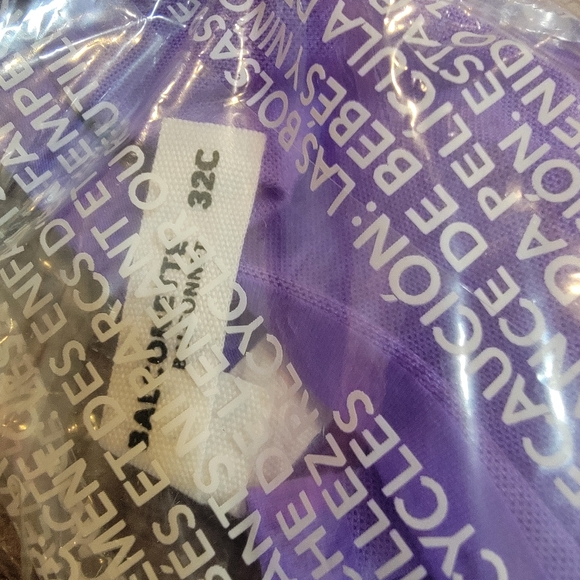 Aerie Smoothez Unlined Mesh Balconette Bra Purple Size 32C NWT! - Picture 6 of 8